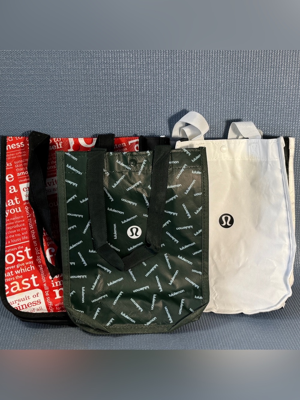 Lululemon Reusable Eco Friendly Small Tote Bag 3 Count